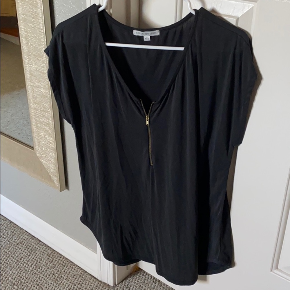 Green Envelope Black Top